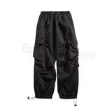 Ceekoo  Black Men's Pants Oversize Pants High Street Fashion Wide leg Men's Cargo Pants Streetwear Fashion Harem Pants Men