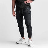  Ceekoo Pocket New Men's Cargo Pants Summer Thin Slim Quick-drying Elastic Leggings Running Training Sweatpants Casual Trend Trousers