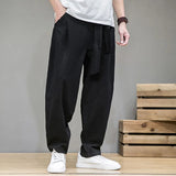 Ceekoo  Spring Pants Men Elastic Waist Casual Harem Pant Loose Sweatpants Traditional Chinese Trousers pantalons homme