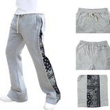 Ceekoo  -  Spring Summer High Street retro hip hop breasted sweatpants Men's baggy West Coast cashew flower wide leg pants