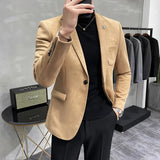 Ceekoo  -  fashion suits for men Fashion England Style Autumn Winter Thick Men's Velvet Suit Jacket / Male High Quality New Plus Size Blazers Coat