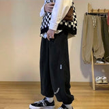 Ceekoo Men's Sweatpants Baggy Joggers Oversized Streetwear Harem Fleece Pants Winter Casual Baggy Sports Straight Patchwork Trousers