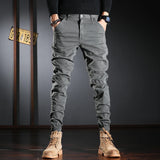 Ceekoo Streetwear Fashion Men Jeans Elastic Stretch Slim Fit Spliced Designer Casual Cargo Pants Hombre Hip Hop Joggers Men Overalls