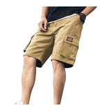 Ceekoo  Breathable Men Shorts Men's Plus Size Cargo Shorts Breathable Quick-drying Multi Pocket Design for Comfortable Outdoor Wear