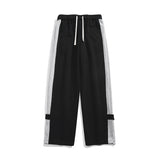 Ceekoo Baggy Striped Sweatpants for Men Straight-Leg Pants Fashion Hip Hop Streetwear Harajuku Trousers Casual Bottoms Y2K Male Clothes