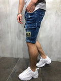 Ceekoo  -  fall outfits  Size S-3XL Fashion Ripped Men's Denim Shorts Embroidered Painted Five-point Pants Summer Casual Elastic Sports Men's Clothi