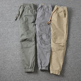 Ceekoo Stylish  Joggers Pants Sporty Pure Color Slim Pants Solid Color Male Men Cargo Pants Men Clothes