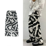 CeekooStreetwear Y2k Baggy Jeans Pants Men Wide Leg Oversize Pants Fashion Tie-dye Full-length Denim Straight Long Trousers New