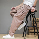 Ceekoo Spring Cotton Linen Pants Men Elastic Waist Casual Harem Pant Loose Sweatpants Traditional Chinese Trousers pantalons homme