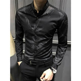 Ceekoo  8 Styles  New High Quality Shirt Fashion Casual Shirts Men Clothing Turn-down Collar