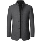 Male Slim Fit Blazers Jackets Blazers Coats Men Cashmere Blazers Suits Jackets Stand-up Collar Business Casual Suits Coats