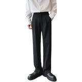 Ceekoo  -  White Gray Black Suit Pants Men Slim Fashion Social Mens Dress Pants Korean Straight Pants Mens Office Formal Trousers M-3XL