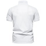 Ceekoo  New Summer 100% Cotton Polo Shirt for Men Brand Quality Embroidery Short Sleeve Mens Polos