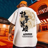 Ceekoo Men's Cotton Short Sleeve T-shirt Summer Oversize Loose And Breathable Graphic Gym Wild Streetwear Y2k Harajuku Goth Clothes