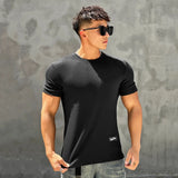 Ceekoo Summer New Men's T-Shirt Fashion Casual Men's Clothing Sports Fitness Pullover Gym Running Training Bodybuilding Short Sleeves