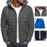 Ceekoo Great Men Coat Warm Anti-shrink Loose Padded Solid Color Winter Coat  Down Coat Hard-wearing