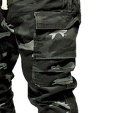 Ceekoo Men'S Loose Camouflage Pocket Jeans Pants Fashion Tooling Camouflage Men'S Cargo Straight Casual Pants Overalls Trousers