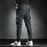 Ceekoo  Sweatpants Men Camouflage Elasticity Military Cargo Pants Drawstring Multi Pockets Bottoms Casual Jogger Trousers