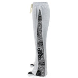 Ceekoo  -  Spring Summer High Street retro hip hop breasted sweatpants Men's baggy West Coast cashew flower wide leg pants