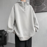 Ceekoo High Quality Turtleneck Hoodie Zipper Pullovers Streetwear Hip Hop Hooded Sweatshirt Men Clothing Korean Couples Harajuku Coat