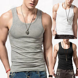 Ceekoo New Gym Men Elastic Muscle Sleeveless Shirt Tank Top Bodybuilding Sport Fitness Workout Vest Slim Fit Male Bottom Vest T-Shirt