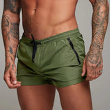 Ceekoo Summer Beach Shorts Men Trunk Shorts Men Fashion Brand Softwear Army Green Shorts Men Boxers Solid Short Pants Male