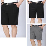 Ceekoo  Summer Men Short Pants Plus Size Cotton Slacks Pants Large Size 30-46