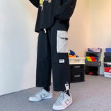 Ceekoo  Wide Leg Cargo Pants Streetwear Baggy Cool Pants Men Sweatpants Male Korean Fashion Function Straight Trousers Basketball