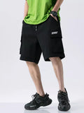 Ceekoo Workwear shorts, men's summer Japanese fashion brand shorts, men's oversized loose casual capris