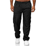 Ceekoo  Picklion Men's Multi-Pocket Pants Outdoor Cargo Jogger Pant Work Hiking Tactical Loose Straight Trousers Sweatpants