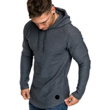 Ceekoo Brand New Hooded Sweatshirts Raglan Fringe Folds Long Sleeve Men Hoody Pullovers Clothing Man Hoodies Sweatshirts