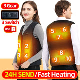 Ceekoo Heated Vest Men Women Rechargeable Warming Self Heating Vest Fleece Electric Heated Jacket Clothing Thermal Waistcoat