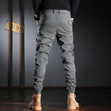 Ceekoo Streetwear Fashion Men Jeans Elastic Stretch Slim Fit Spliced Designer Casual Cargo Pants Hombre Hip Hop Joggers Men Overalls