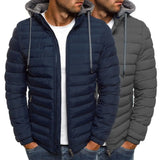 Ceekoo Great Men Coat Warm Anti-shrink Loose Padded Solid Color Winter Coat  Down Coat Hard-wearing