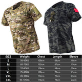 Ceekoo  Tactical Camouflage Multicam T-shirt Quick-drying Military Combat Army Camo Short Sleeve T Shirt Hunting Clothes