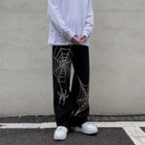 Ceekoo Streetwear Y2k Pants Anime Sweatpants Male Wide Leg Oversize Pants Men Techwear  Baggy Straight Trousers 2023 New