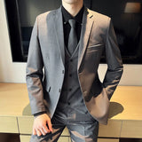 Ceekoo  -  fashion suits for men High Quality Business Casual Wedding (suit + Vest + Trousers) New Fashion Banquet Handsome Men's 3-piece Set  S-6XL