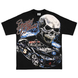 Ceekoo  -  Streetwear T Shirt Y2K Round Neck Cotton Short Sleeve Tops Men's Punk Rock Retro Skeleton Skull Print Oversized TShirt Clothes