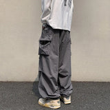 Ceekoo  -  Men's Summer Streetwear Elastic Waist Y2K Baggy Cargo Pants Trousers Hip Hop Loose Women Wide Leg Pants Male Korean