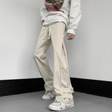 Ceekoo  -  fall outfits Men's Y2K Clothes Button Summer Wide Leg Cargo Pants Track Sweatpants Sports Pants Trousers Harajuku Streetwear Techwear