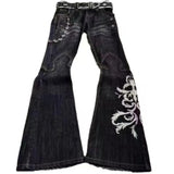 ceekoo New High Waist Harajuku Loose Embroidered Women Jeans with Rock Punk Style Y2K Micro La Retro Wide Leg Pants