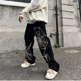 Ceekoo Streetwear Y2k Pants Anime Sweatpants Male Wide Leg Oversize Pants Men Techwear  Baggy Straight Trousers 2023 New