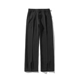 Ceekoo  -  Black Suit Pants Men Plus Size Social Mens Dress Pants Korean Loose Straight Casual Pants Mens Office Formal Trousers M-5XL