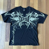 Ceekoo  -  Streetwear Tapout T Shirt Y2K Hip Hop Punk Rock Graphic Print Oversized TShirt Mens Womens Round Neck Cotton Short Sleeve Tops