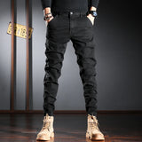 Ceekoo Streetwear Fashion Men Jeans Elastic Stretch Slim Fit Spliced Designer Casual Cargo Pants Hombre Hip Hop Joggers Men Overalls