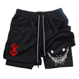 Ceekoo  -  Quick Dry Gym Beach Jogging Shorts Summer Outdoor Sportwear Men's Fitness Training Skinny Shorts Demon Print Shorts for Men