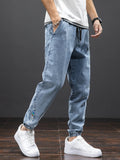 Ceekoo Spring Summer Black Blue Cargo Jeans Men Streetwear Denim Jogger Pants Men Baggy Harem Jean Trousers Plus Size 6XL 7XL 8XL