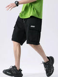 Ceekoo Workwear shorts, men's summer Japanese fashion brand shorts, men's oversized loose casual capris