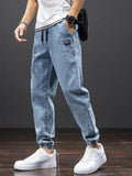 Ceekoo Spring Summer Black Blue Cargo Jeans Men Streetwear Denim Jogger Pants Men Baggy Harem Jean Trousers Plus Size 6XL 7XL 8XL