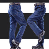 Ceekoo Overalls Pants Men's Clothing Trousers Wear-Resistant Anti-Scald Thickening Cotton Workwear Denim Work Pants Multiple pockets